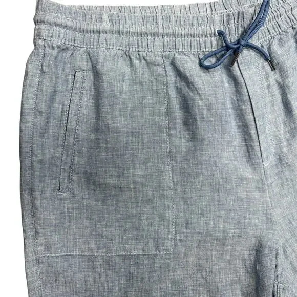 Athleta Retreat 100% Linen Pants Women Plus Size 22 High Rise Wide Leg Pull On - Picture 4 of 9